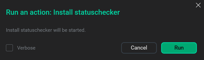 Confirm the statuschecker installation