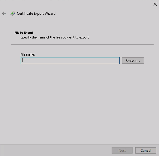File name to export