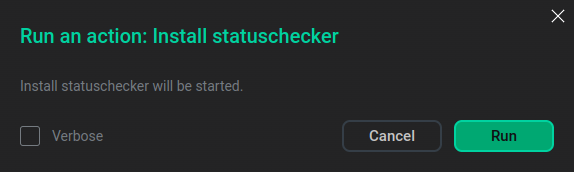 Confirm the statuschecker installation
