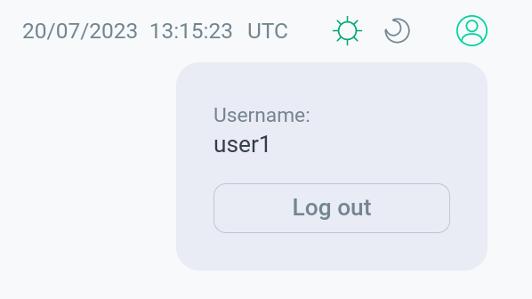 User name display in ADS Control interface
